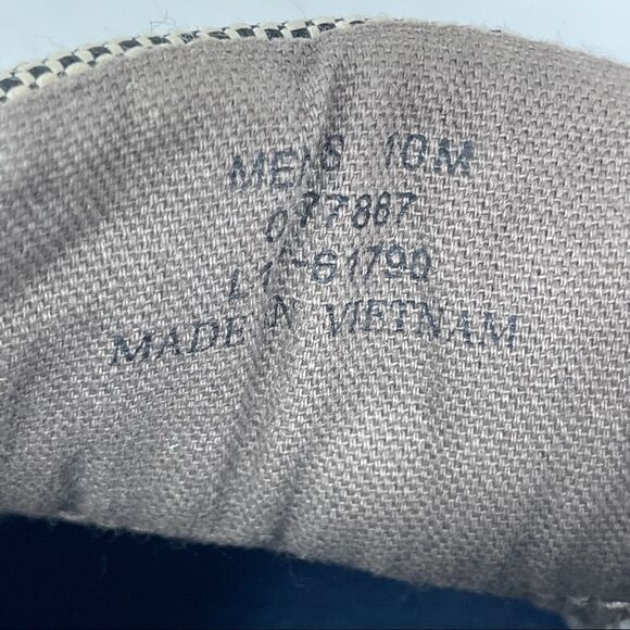 Sperry Top Sider Gray Canvas Boat Shoes Men's Size 10M Original - Picture 10 of 11